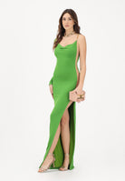 ELISABETTA FRANCHI Abito lungo verde da donna con trasparenza ABR4762E2 EV3 ELISABETTA FRANCHI 