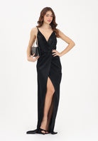 ELISABETTA FRANCHI Abito lungo nero da donna con ricami di perline ABR4862E2 110 ELISABETTA FRANCHI 