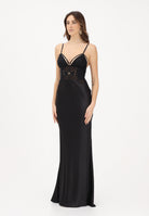 ELISABETTA FRANCHI Abito lungo nero da donna in raso ABR5362E2 110 ELISABETTA FRANCHI 