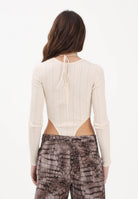 ELISABETTA FRANCHI Body a manica lunga burro da donna con dettaglio gioiello BK83S61E2 193 ELISABETTA FRANCHI 