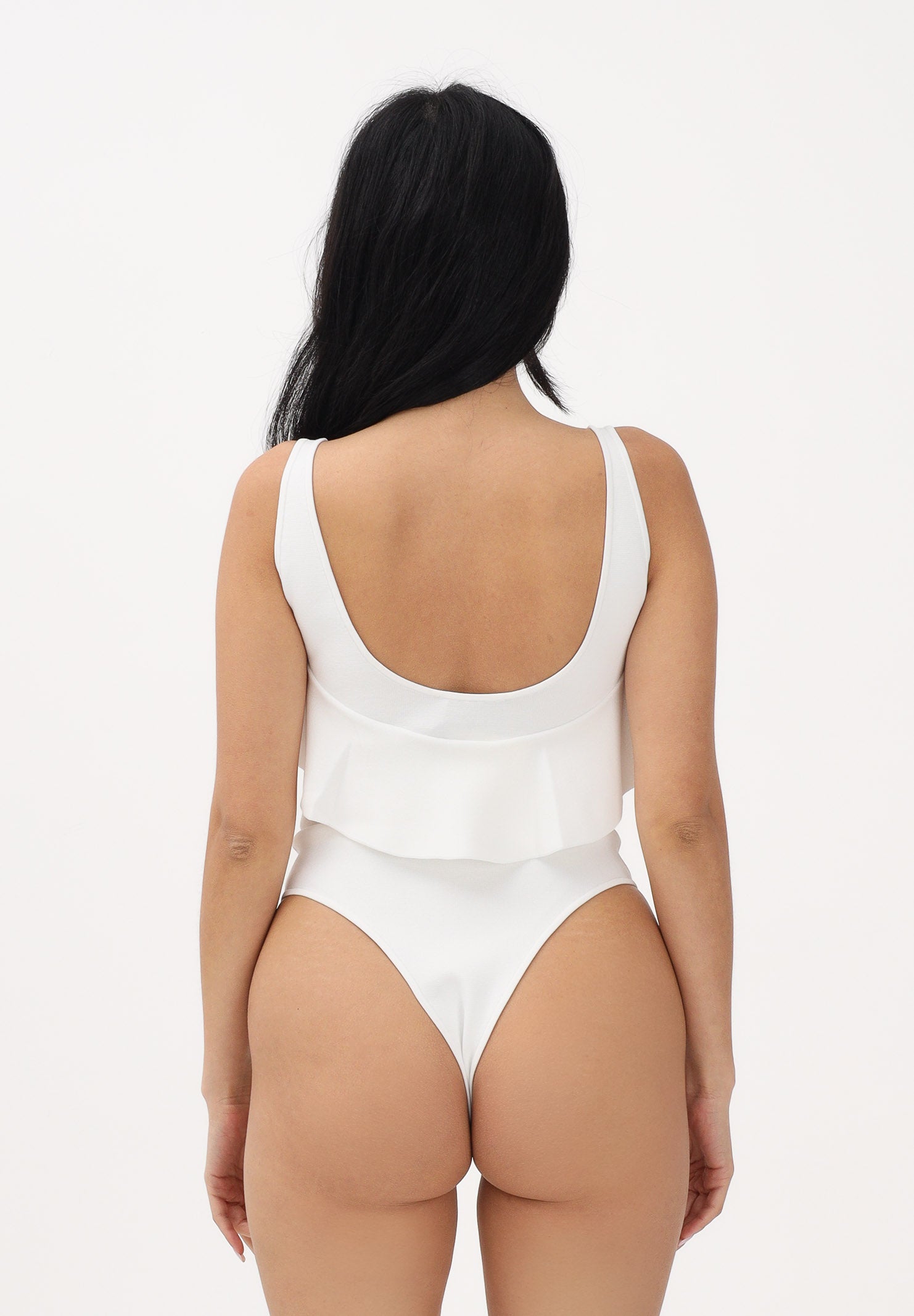 ELISABETTA FRANCHI Body avorio da donna con volant BK86B62E2 360 ELISABETTA FRANCHI 