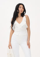 ELISABETTA FRANCHI Body avorio da donna con volant BK86B62E2 360 ELISABETTA FRANCHI 