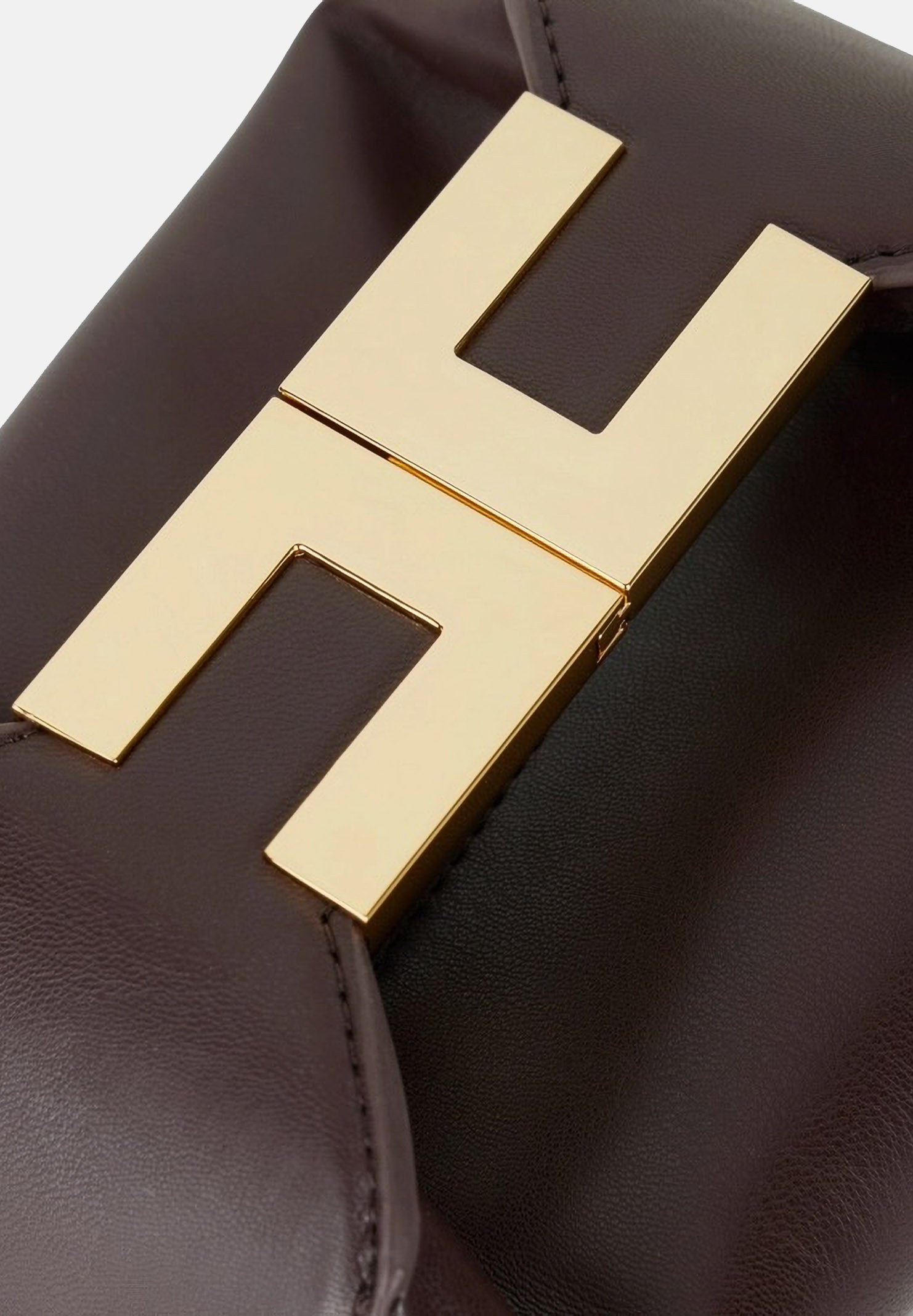 ELISABETTA FRANCHI Borsa a mano cacao da donna con manico gioiello<BR/> BS07A62E2 644 ELISABETTA FRANCHI 