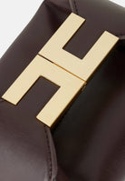 ELISABETTA FRANCHI Borsa a mano cacao da donna con manico gioiello<BR/> BS07A62E2 644 ELISABETTA FRANCHI 