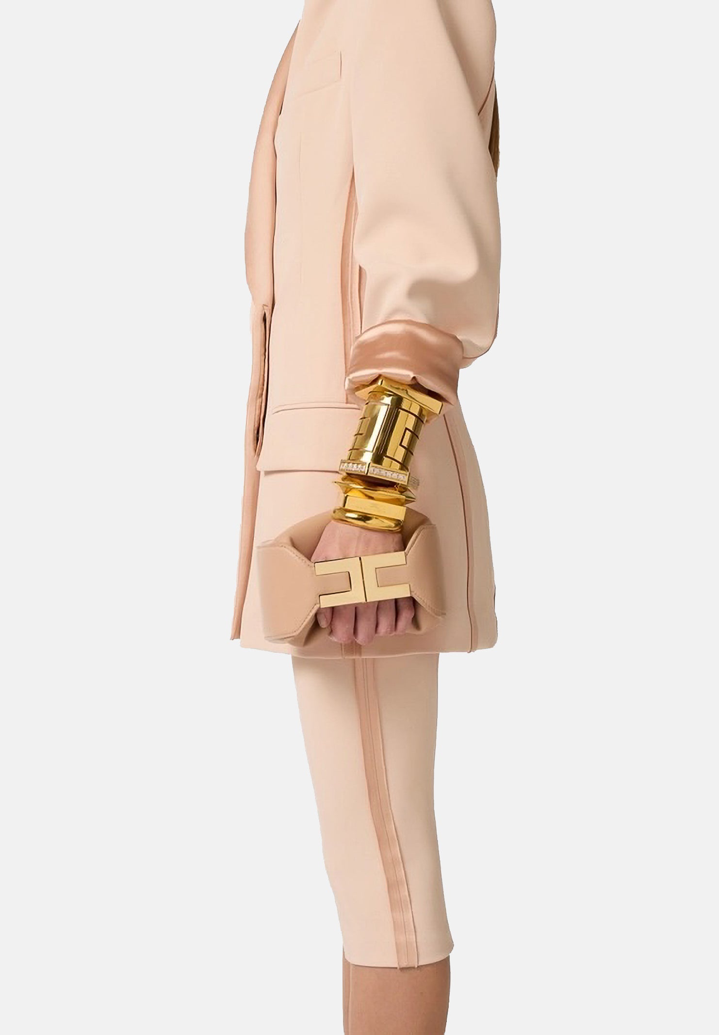 ELISABETTA FRANCHI Borsa a mano nude da donna con manico gioiello BS07A62E2 EA1 ELISABETTA FRANCHI 