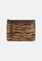 ELISABETTA FRANCHI Pochette marrone e cammello da donna con stampa tigre BS12A62E2 470 ELISABETTA FRANCHI 
