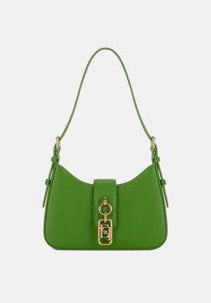 ELISABETTA FRANCHI Borsa a spalla verde da donna con charm<BR/> BS24A62E2 EV3 ELISABETTA FRANCHI 