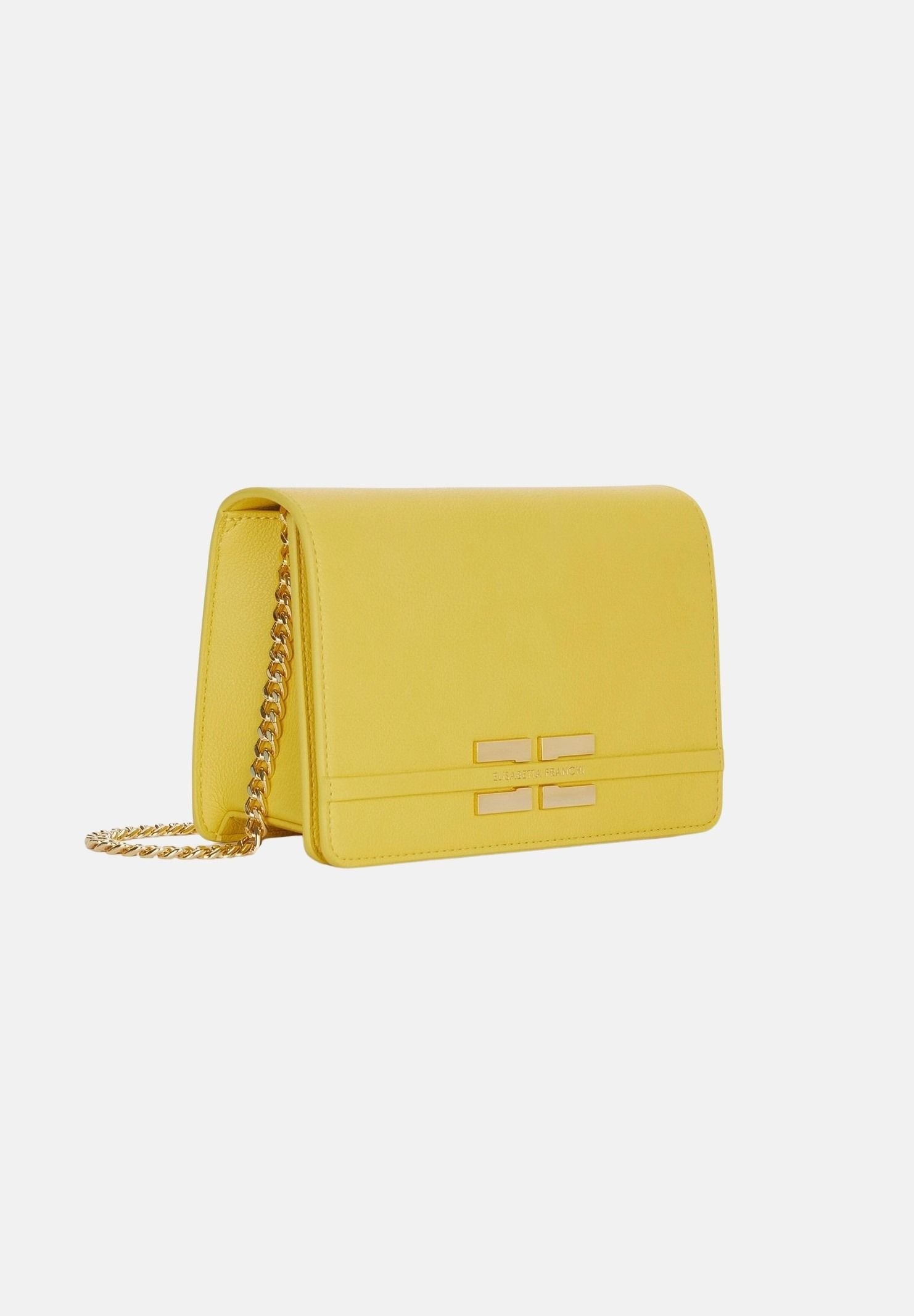 ELISABETTA FRANCHI Pochette gialla da donna con logo BS39A61E2 EV4 ELISABETTA FRANCHI 