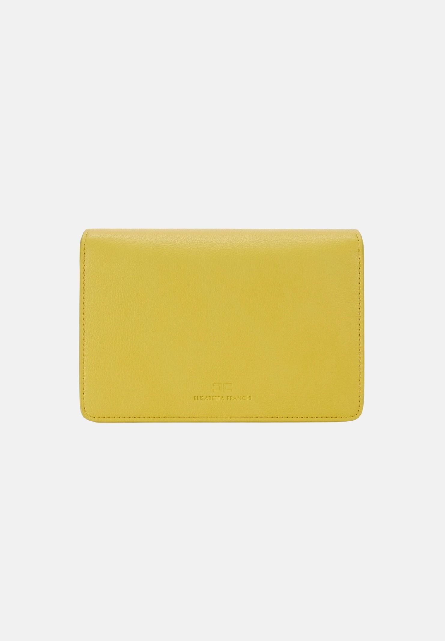 ELISABETTA FRANCHI Pochette gialla da donna con logo BS39A61E2 EV4 ELISABETTA FRANCHI 