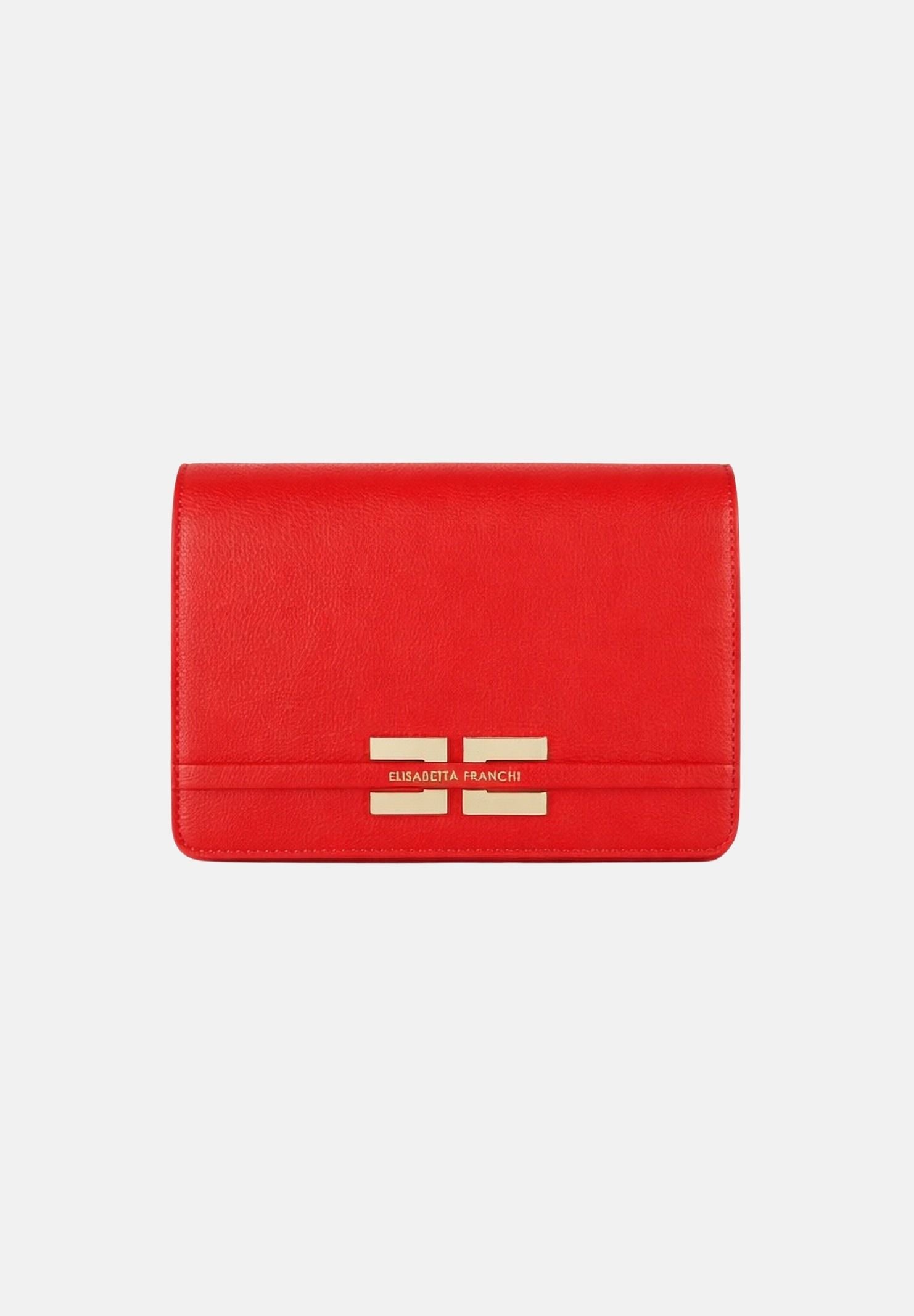 ELISABETTA FRANCHI Pochette rossa da donna con logo BS39A61E2 H85 ELISABETTA FRANCHI 