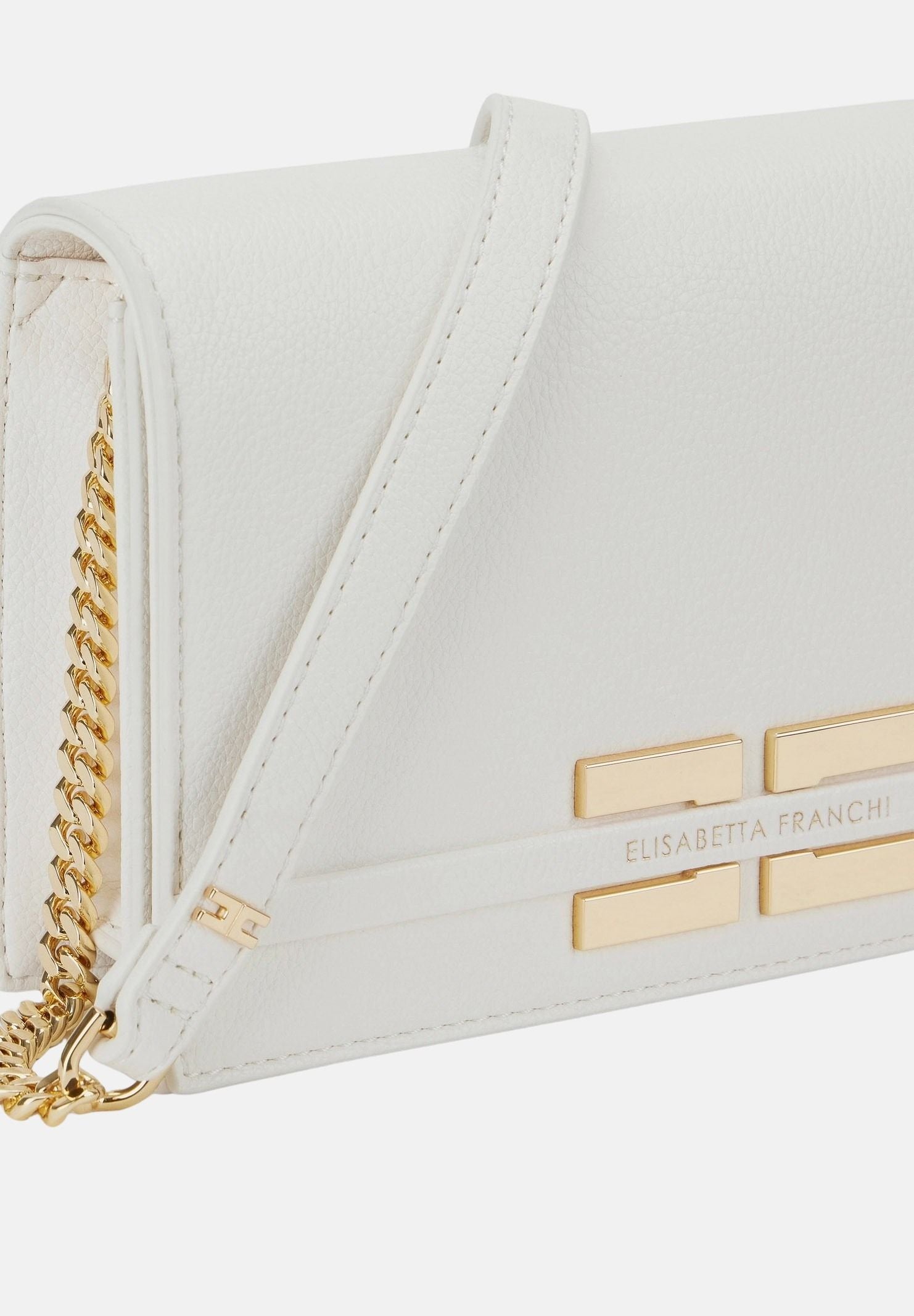 ELISABETTA FRANCHI Pochette burro da donna con logo BS40A61E2 193 ELISABETTA FRANCHI 