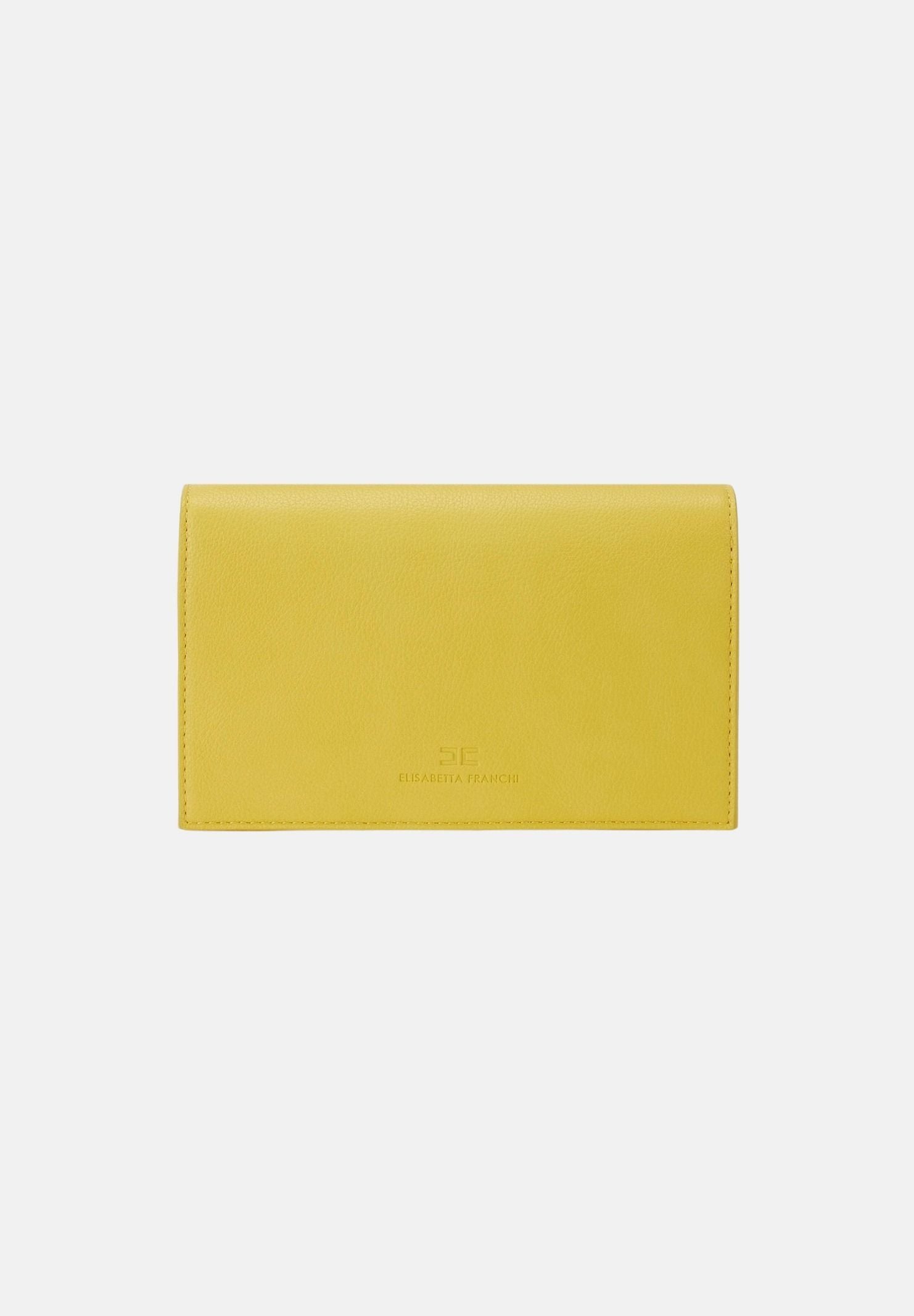 ELISABETTA FRANCHI Pochette gialla da donna con logo BS40A61E2 EV4 ELISABETTA FRANCHI 
