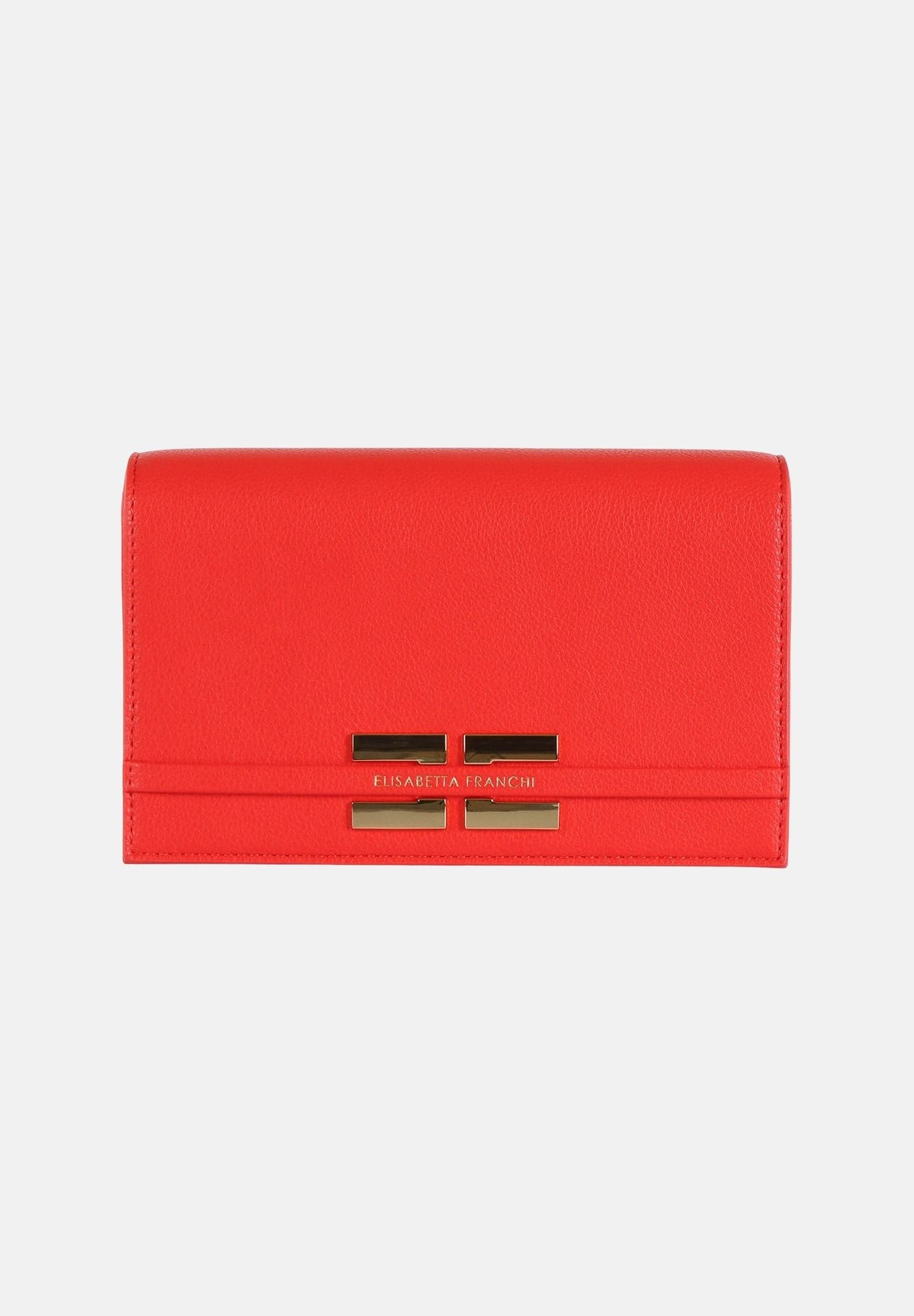 ELISABETTA FRANCHI Pochette rossa da donna con logo BS40A61E2 H85 ELISABETTA FRANCHI 