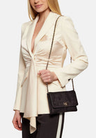 ELISABETTA FRANCHI Pochette nera da donna realizzata in suede BS64A61E2 110 ELISABETTA FRANCHI 