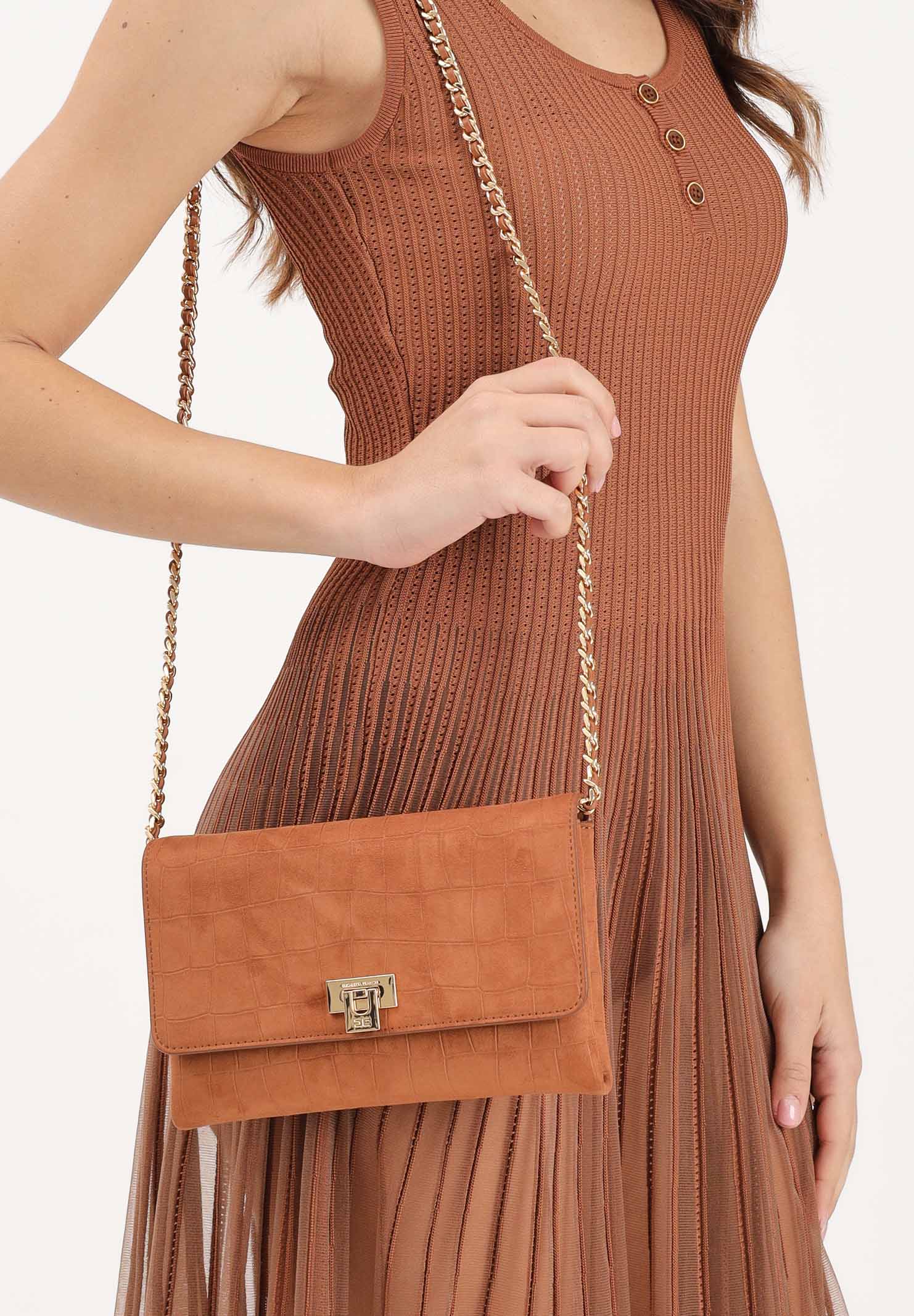 ELISABETTA FRANCHI Pochette cuoio da donna realizzata in suede BS64A61E2 600 ELISABETTA FRANCHI 