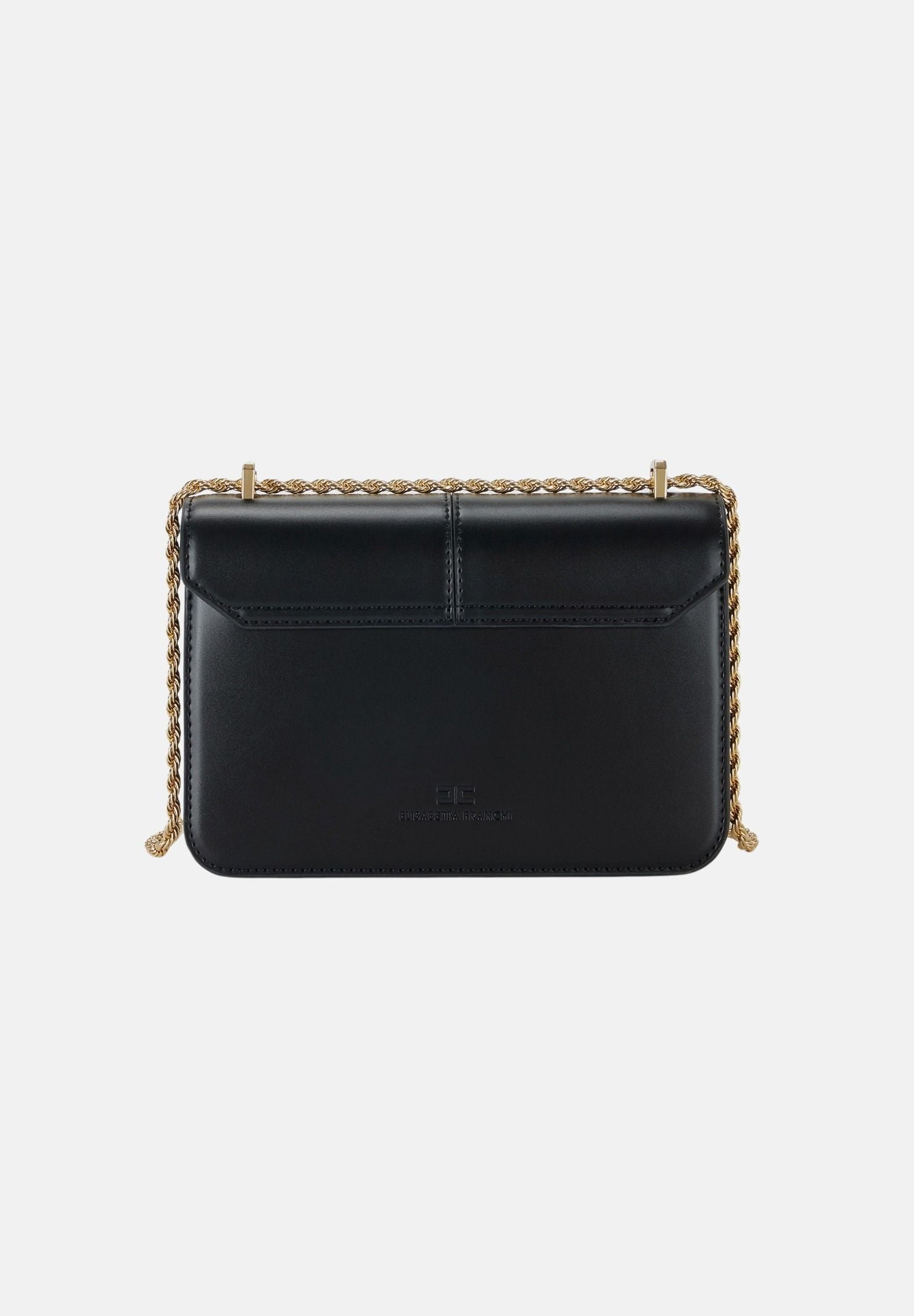 ELISABETTA FRANCHI Borsa a tracolla nera da donna con logo BS91A61E2 110 ELISABETTA FRANCHI 