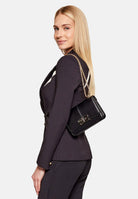 ELISABETTA FRANCHI Borsa a tracolla nera da donna con logo BS91A61E2 110 ELISABETTA FRANCHI 