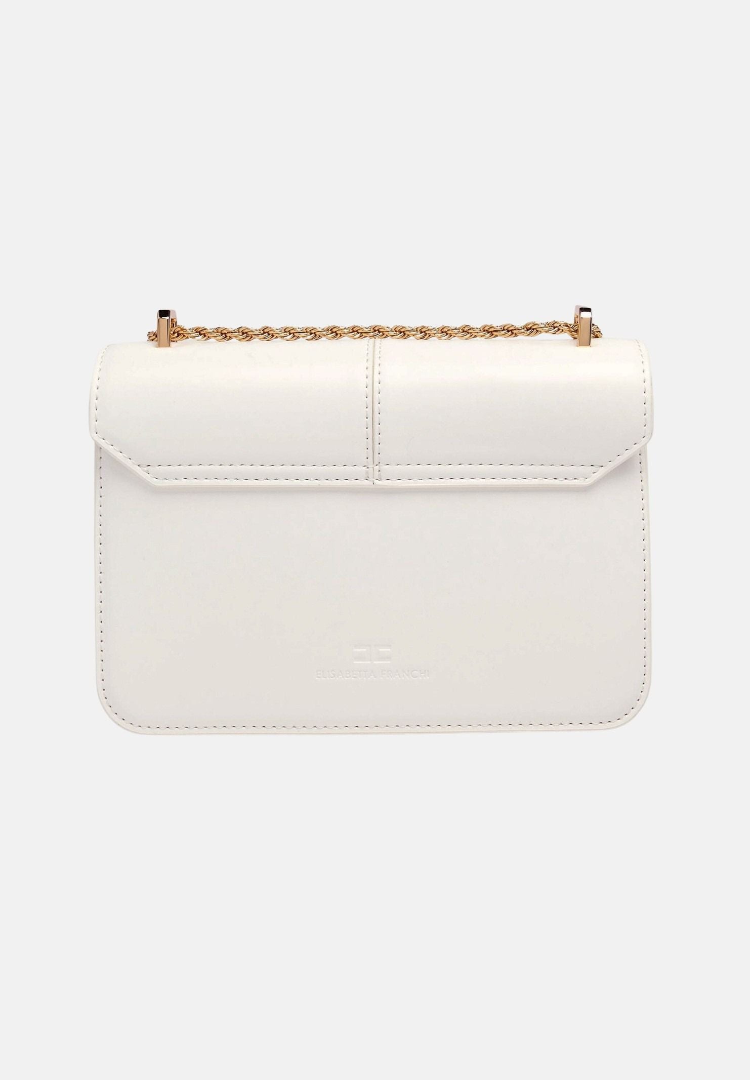 ELISABETTA FRANCHI Borsa a tracolla avorio da donna con logo BS91A61E2 360 ELISABETTA FRANCHI 
