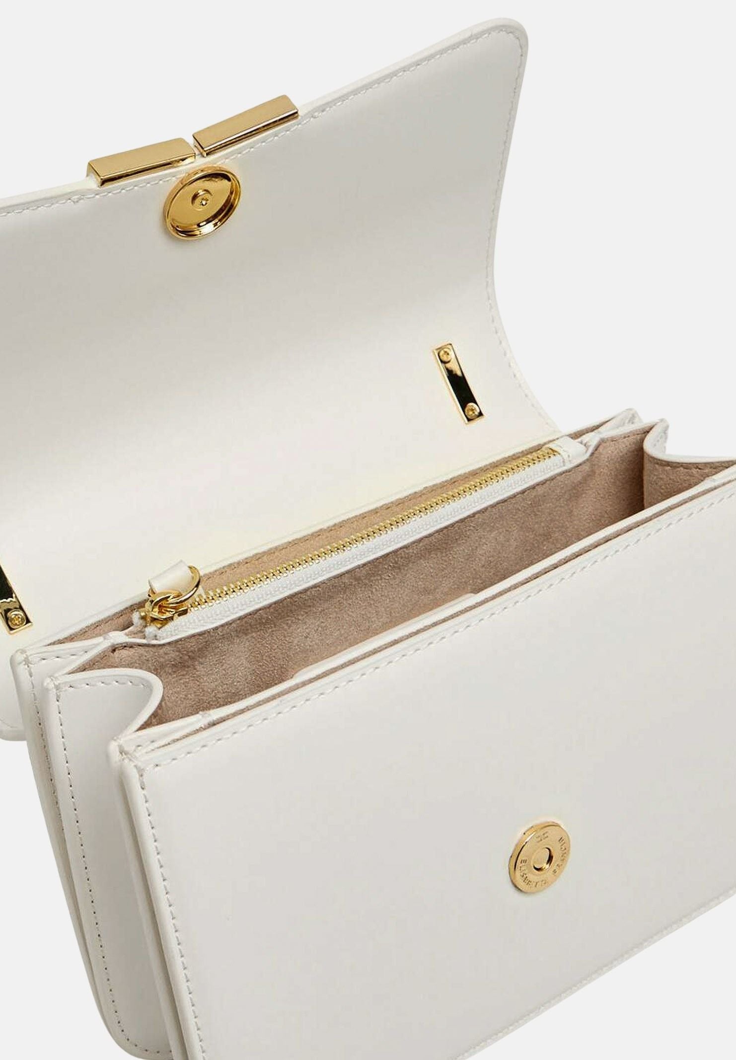 ELISABETTA FRANCHI Borsa a tracolla avorio da donna con logo BS91A61E2 360 ELISABETTA FRANCHI 