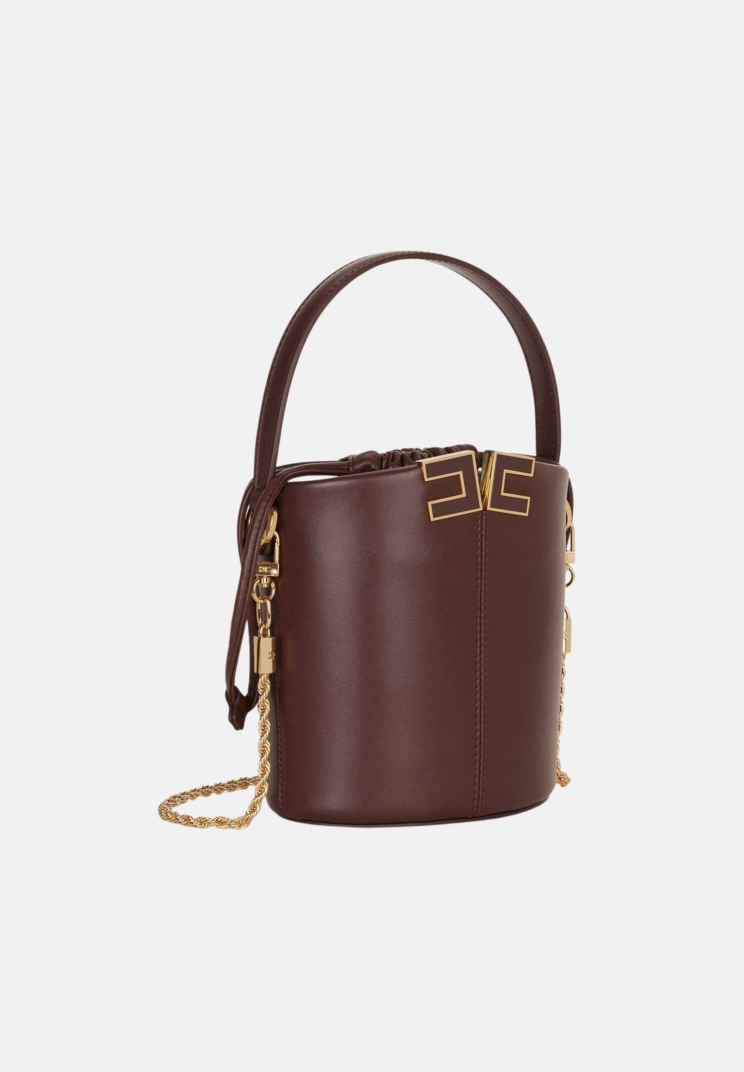 ELISABETTA FRANCHI Borsa a secchiello cacao da donna BS92A61E2 644 ELISABETTA FRANCHI 
