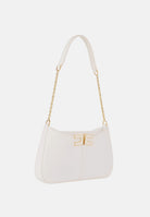 ELISABETTA FRANCHI Borsa a spalla avorio da donna con dettaglio logo BS93A61E2 360 ELISABETTA FRANCHI 