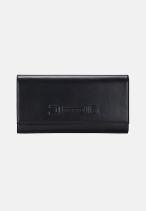 ELISABETTA FRANCHI Pochette nera da donna realizzata in vera pelle BS99A61E2 110 ELISABETTA FRANCHI 