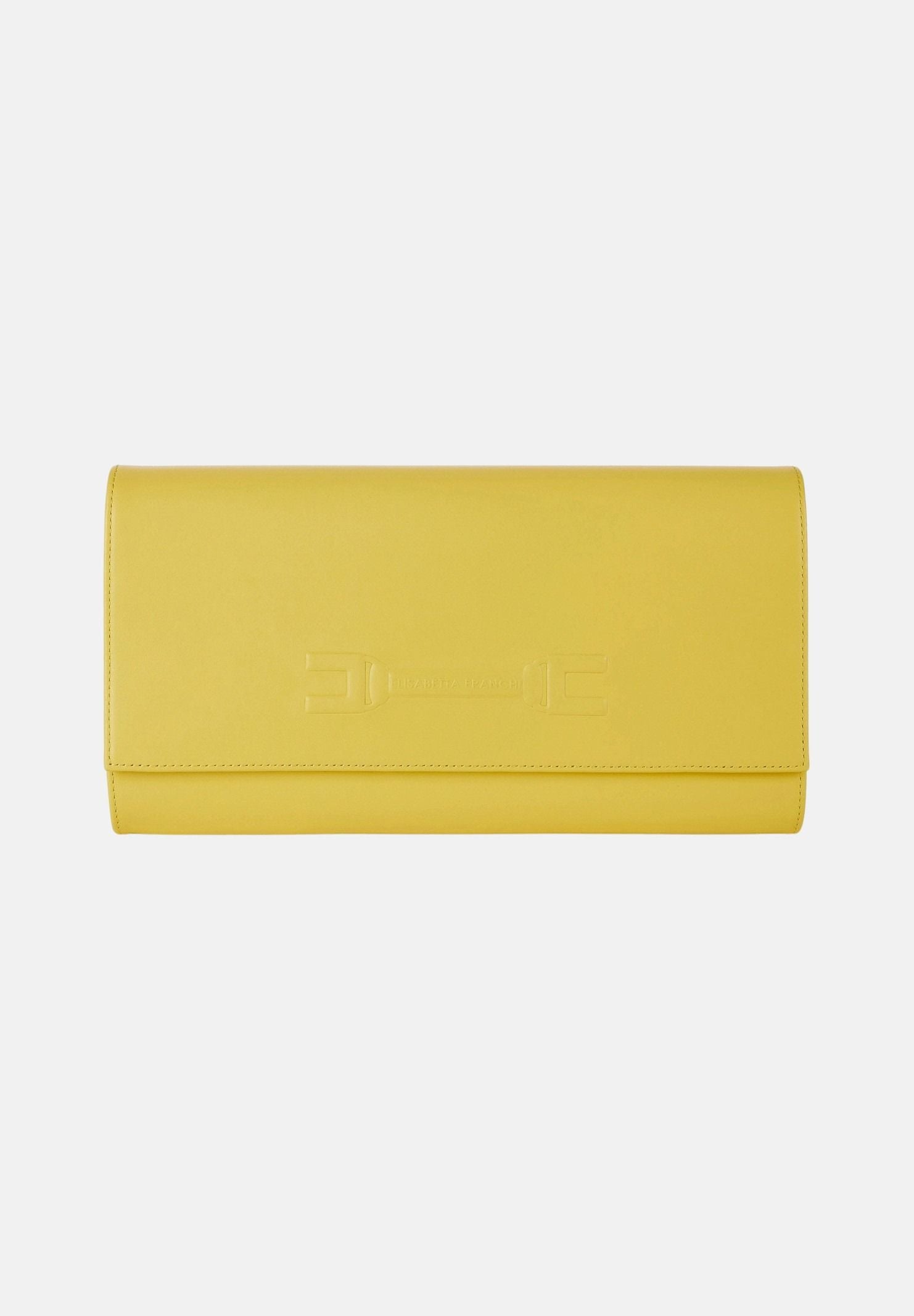 ELISABETTA FRANCHI Pochette gialla da donna realizzata in vera pelle BS99A61E2 EV4 ELISABETTA FRANCHI 