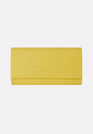 ELISABETTA FRANCHI Pochette gialla da donna realizzata in vera pelle BS99A61E2 EV4 ELISABETTA FRANCHI 