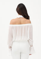 ELISABETTA FRANCHI Blusa bianca da donna con dettaglio al collo CA13561E2 X88 ELISABETTA FRANCHI 