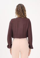 ELISABETTA FRANCHI Body a manica lunga cacao da donna con collana CB00762E2 644 ELISABETTA FRANCHI 