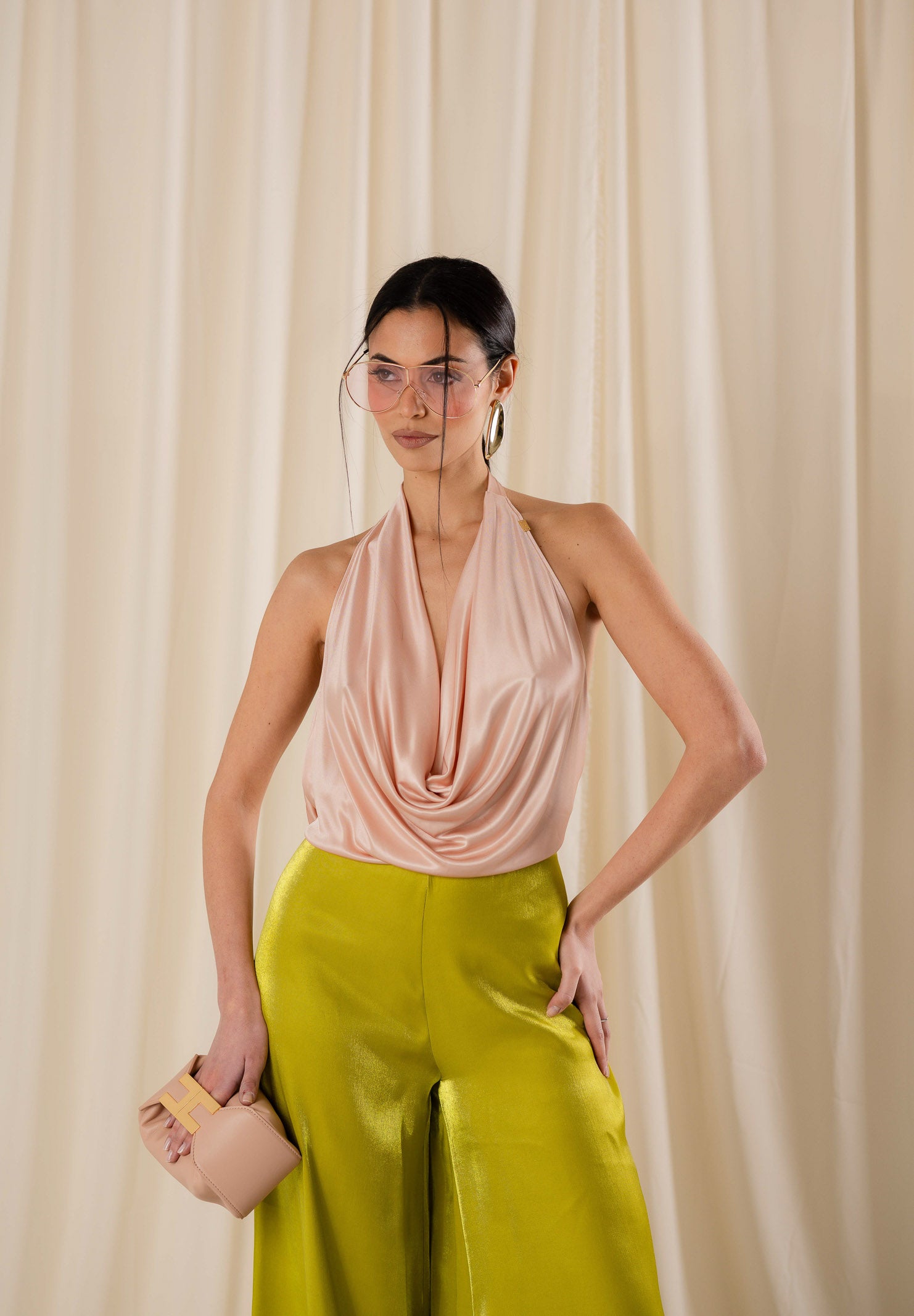 ELISABETTA FRANCHI Top rosa da donna con schiena scoperta CN00863E2 EA1 ELISABETTA FRANCHI 