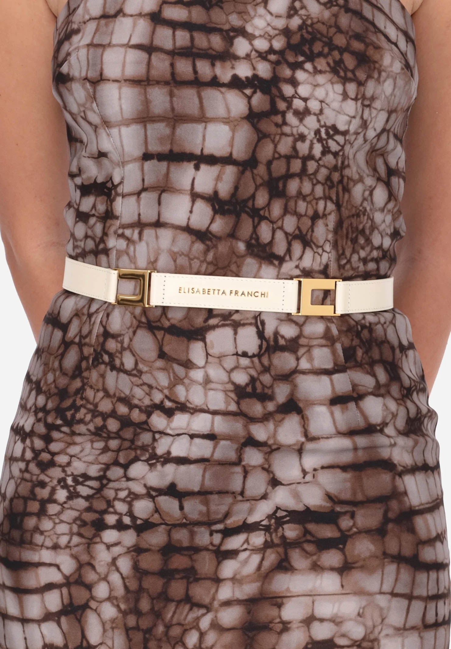ELISABETTA FRANCHI Cintura burro da donna con logo CT09S61E2 193 ELISABETTA FRANCHI 