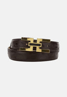 ELISABETTA FRANCHI Cintura marrone da donna con fibbia doppia c CT25S62E2 EV9 ELISABETTA FRANCHI 