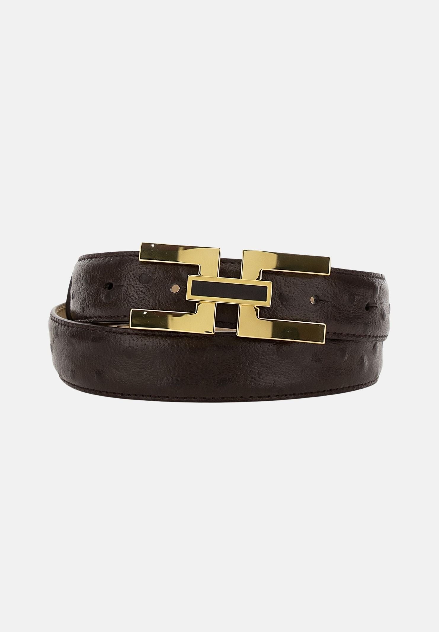 ELISABETTA FRANCHI Cintura marrone da donna con fibbia doppia c CT25S62E2 EV9 ELISABETTA FRANCHI 
