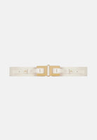 ELISABETTA FRANCHI Cintura avorio da donna con dettaglio logo CT50S61E2 360 ELISABETTA FRANCHI 
