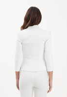 ELISABETTA FRANCHI Giacca avorio da donna con cinturini laterali GI20261E2 360 ELISABETTA FRANCHI 