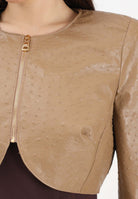 ELISABETTA FRANCHI Giubbotto in ecopelle argilla da donna GI24062E2 229 ELISABETTA FRANCHI 