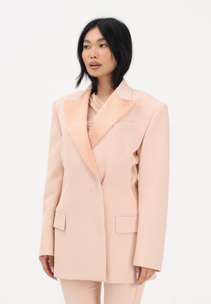 ELISABETTA FRANCHI Giacca doppiopetto nude da donna in crêpe leggero e raso GI24163E2 EA1 ELISABETTA FRANCHI 