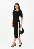 ELISABETTA FRANCHI Gonna midi in maglia nera da donna GK27S61E2 685 ELISABETTA FRANCHI 