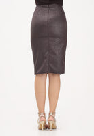 ELISABETTA FRANCHI Gonna midi marrone da donna con stampa struzzo GO14062E2 EV9 ELISABETTA FRANCHI 