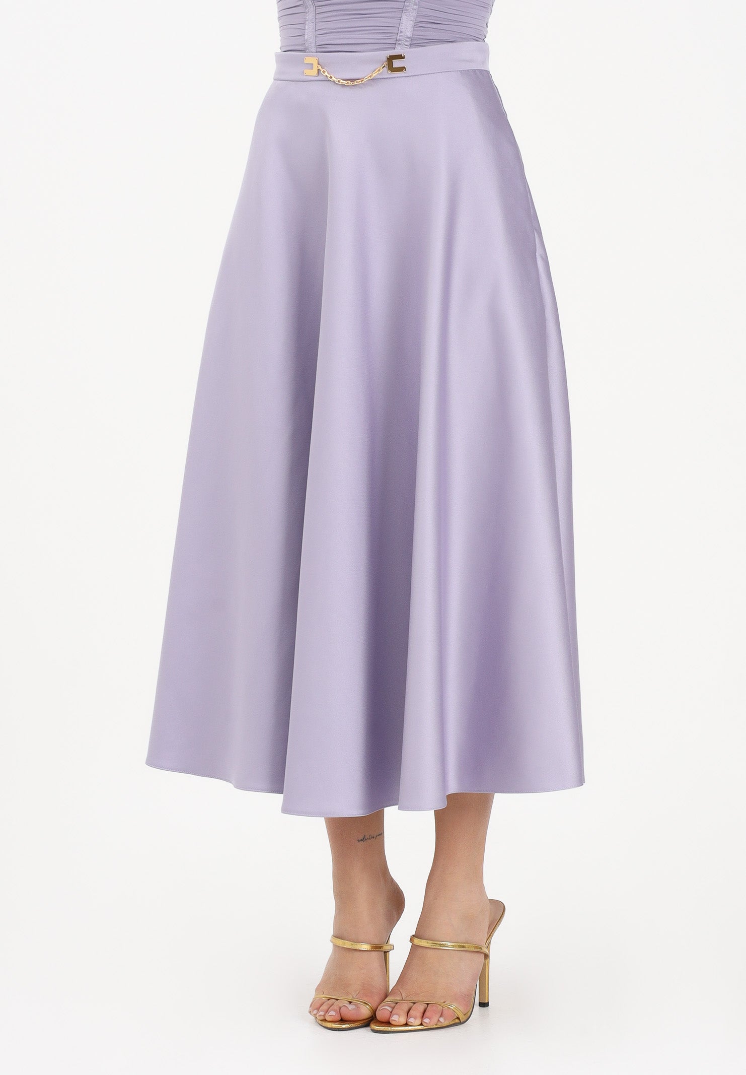 ELISABETTA FRANCHI Gonna midi lilla da donna GO15661E2 EV7 ELISABETTA FRANCHI 