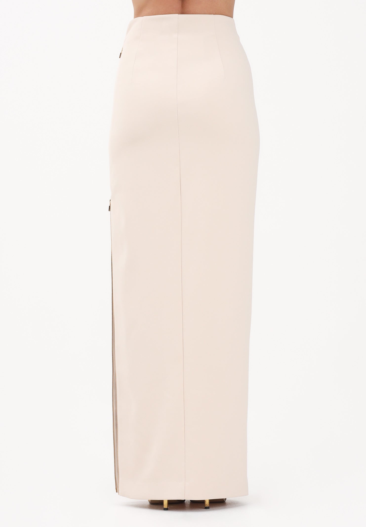 ELISABETTA FRANCHI Gonna lunga burro da donna con zip gioiello GO16561E2 193 ELISABETTA FRANCHI 