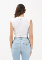 ELISABETTA FRANCHI T-shirt smanicata bianca da donna con nodo MA01161E2 270 ELISABETTA FRANCHI 