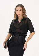 ELISABETTA FRANCHI Polo a manica corta nera da donna con reggiseno MK80B61E2 110 ELISABETTA FRANCHI 