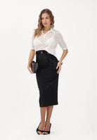 ELISABETTA FRANCHI Polo a manica corta avorio da donna con reggiseno MK80B61E2 360 ELISABETTA FRANCHI 