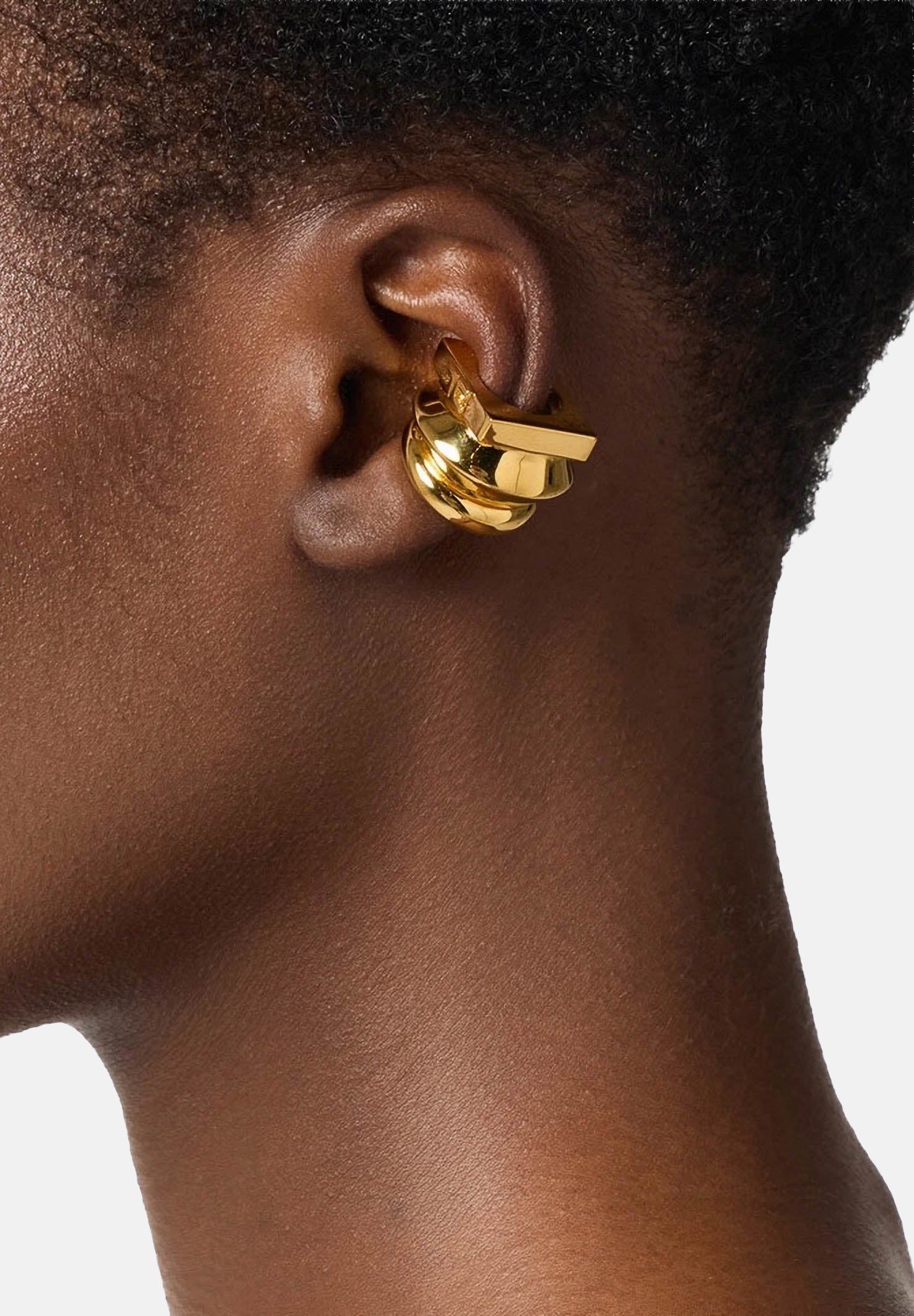 ELISABETTA FRANCHI Orecchini EAR CUFF geometrici, color oro, da donna con finitura metalizzata lucida<BR/> OR19B63E2 EA1 ELISABETTA FRANCHI 