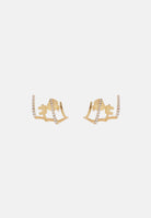ELISABETTA FRANCHI Orecchini oro da donna con logo e strass OR66A62E2 U95 ELISABETTA FRANCHI 