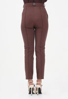 ELISABETTA FRANCHI Pantalone elegante marrone da donna con cintura PA13261E2 644 ELISABETTA FRANCHI 