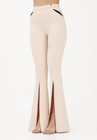 ELISABETTA FRANCHI Pantalone elegante burro da donna con cut-out e spacchi PA15961E2 E84 ELISABETTA FRANCHI 