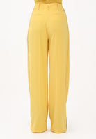 ELISABETTA FRANCHI Pantalone elegante giallo da donna con logo charm PA16761E2 EV4 ELISABETTA FRANCHI 